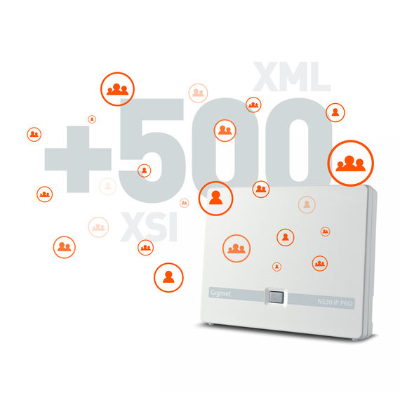 Gigaset N530 IP PRO se symboly pro více než 500 kontaktů a podporou XSI/XML