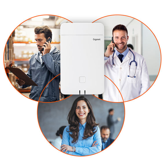 Gigaset N770 IP PRO pour une utilisation flexible dans l'industrie, le secteur de la santé et les bureaux